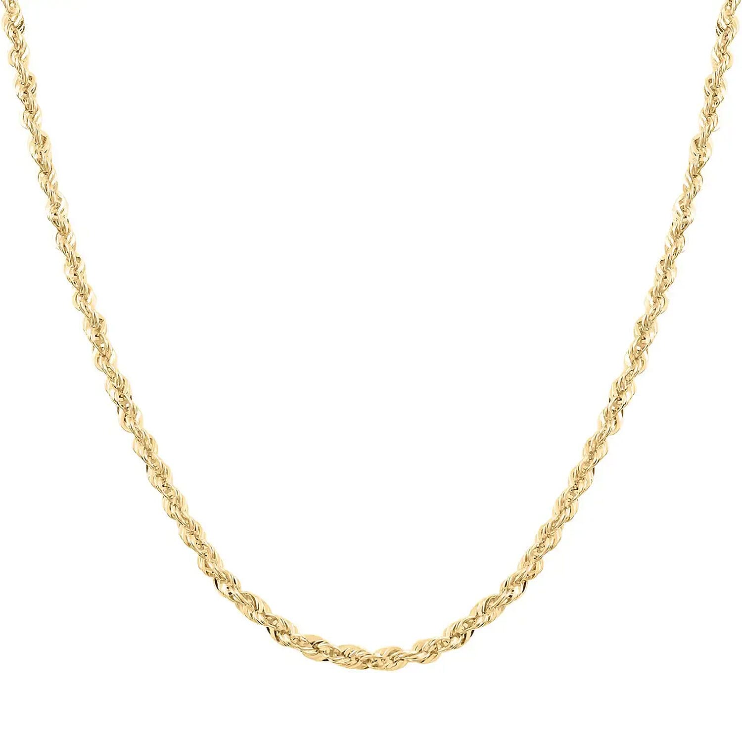 10K Yellow Gold 4mm Rope Necklace 24 Inches 8 Grams