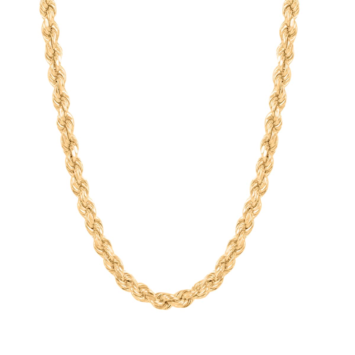 10K Yellow Gold 5.5mm Rope Necklace 24 Inches 12.4 Grams image number 3