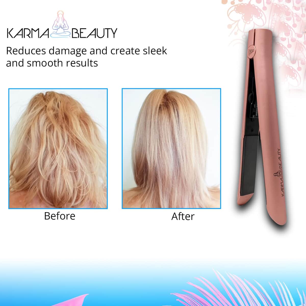 Karma Beauty Supreme Ceramic 2.0 Flat Iron (Rose Gold) and Trinity Oil image number 3