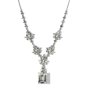 White Topaz Necklace 18 Inches in Platinum Over Sterling Silver 27.35 ctw