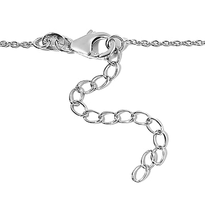 White Topaz Necklace 18-20 Inches in Platinum Over Sterling Silver 27.35 ctw