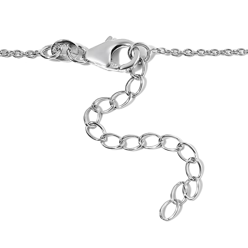White Topaz Necklace 18-20 Inches in Platinum Over Sterling Silver 27.35 ctw