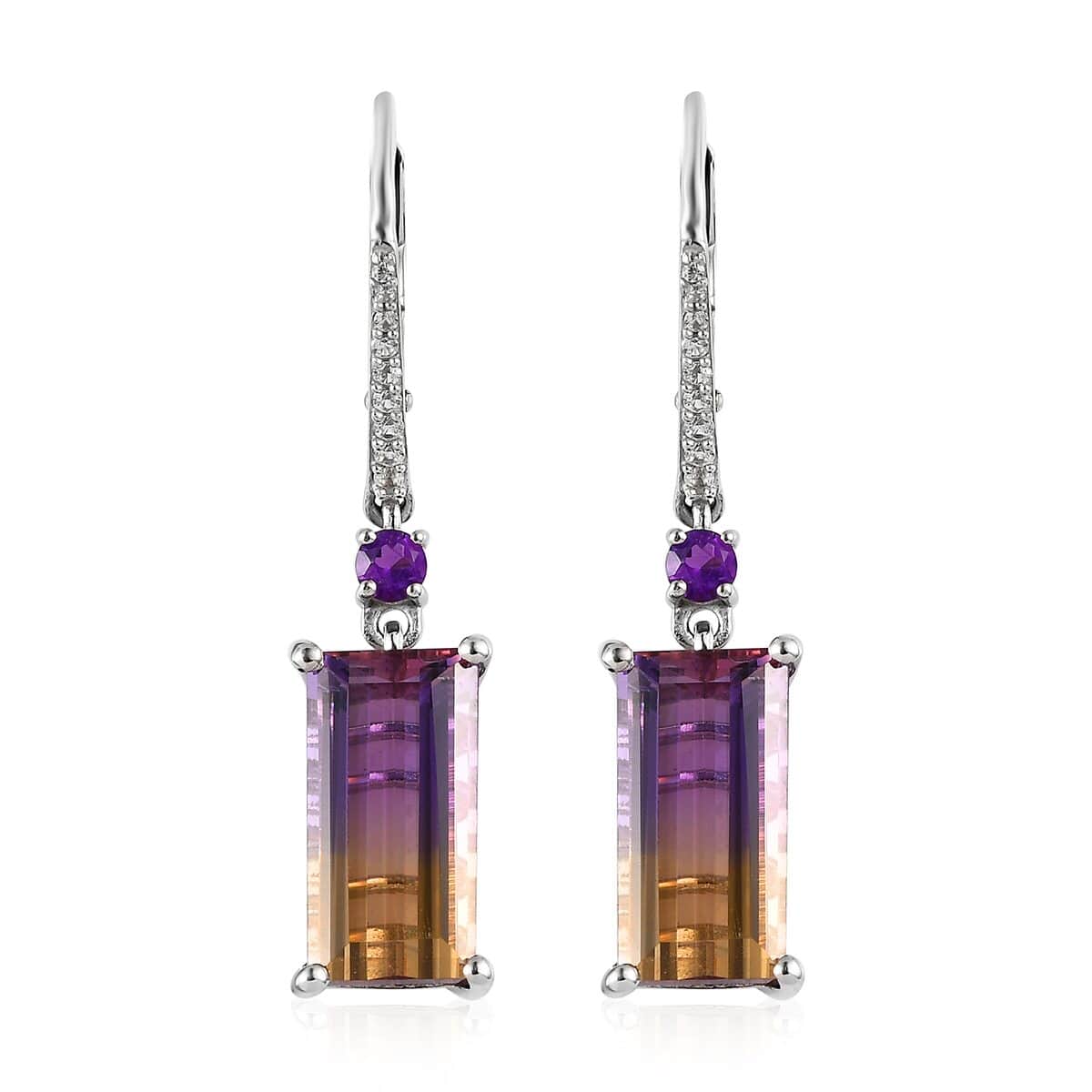 AAA Anahi Ametrine and Multi Gemstone Lever Back Earrings in Platinum Over Sterling Silver 5.75 ctw image number 0