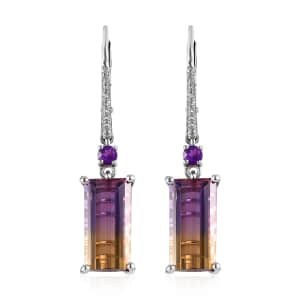 AAA Anahi Ametrine and Multi Gemstone Lever Back Earrings in Platinum Over Sterling Silver 5.75 ctw