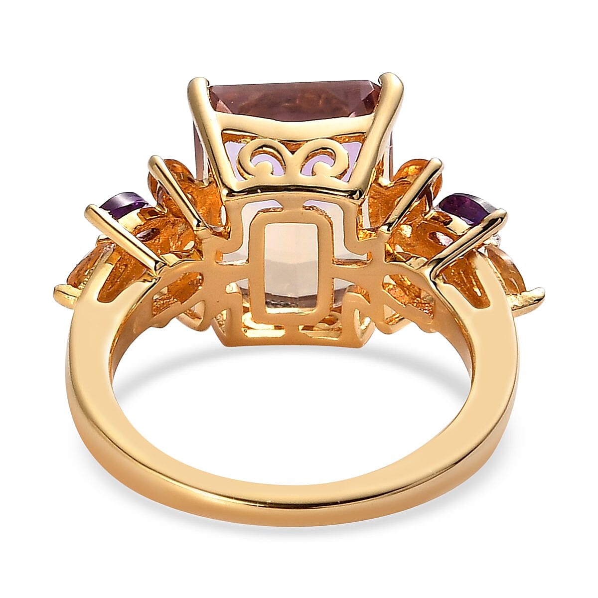AAA Anahi Ametrine and Multi Gemstone Ring in Vermeil Yellow Gold Over Sterling Silver (Size 8.0) 5.65 ctw image number 4