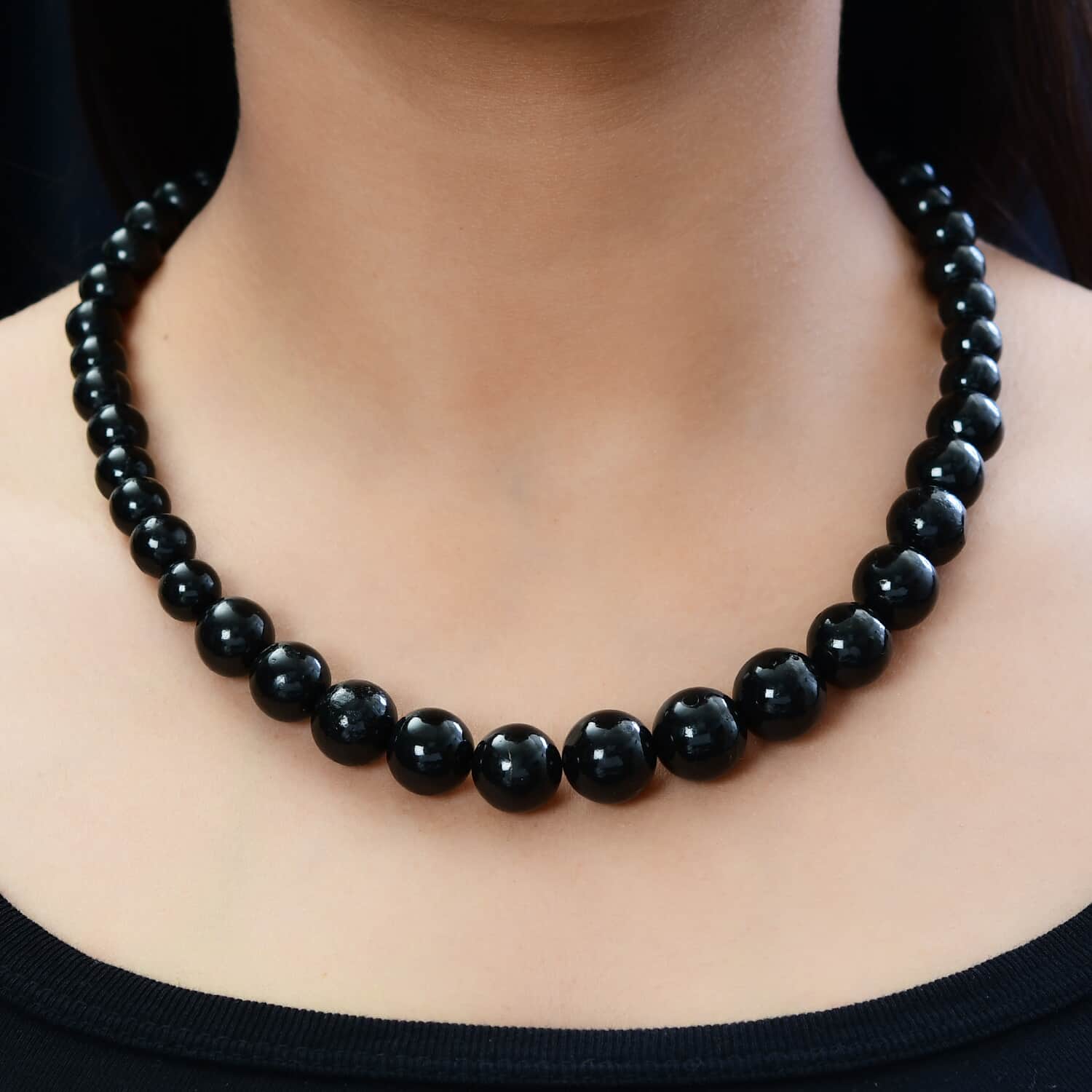 Shungite deals bead necklace