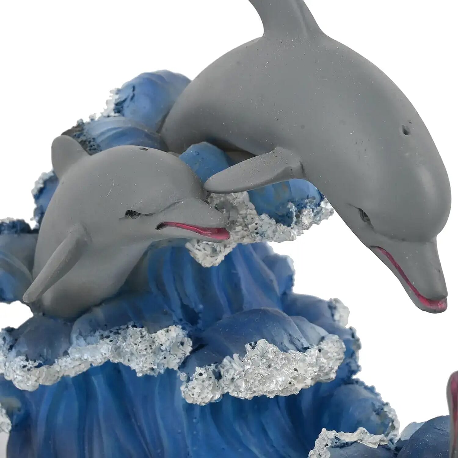 Closeout Hand Painted Resin Figurine Dolphin, Miniature Hand Painted Animal Figurine Decor For Tabletop Desk Decoration