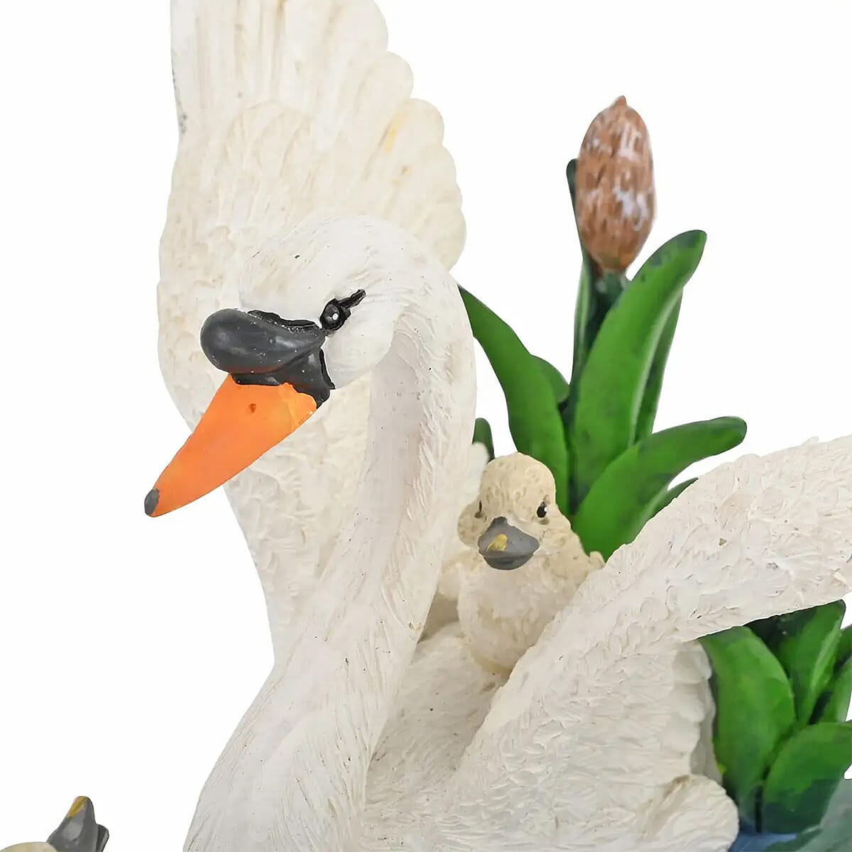 Hand Painted Resin Figurine Swan, Miniature Hand Painted Bird Figurine Decor For Tabletop Desk Decoration image number 6