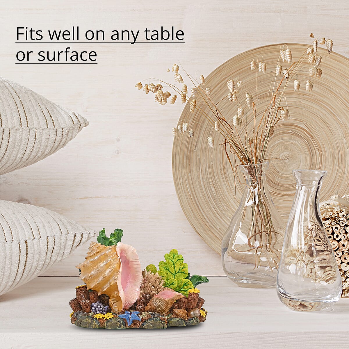 Closeout Hand Painted Resin Figurine Sea Shell image number 3