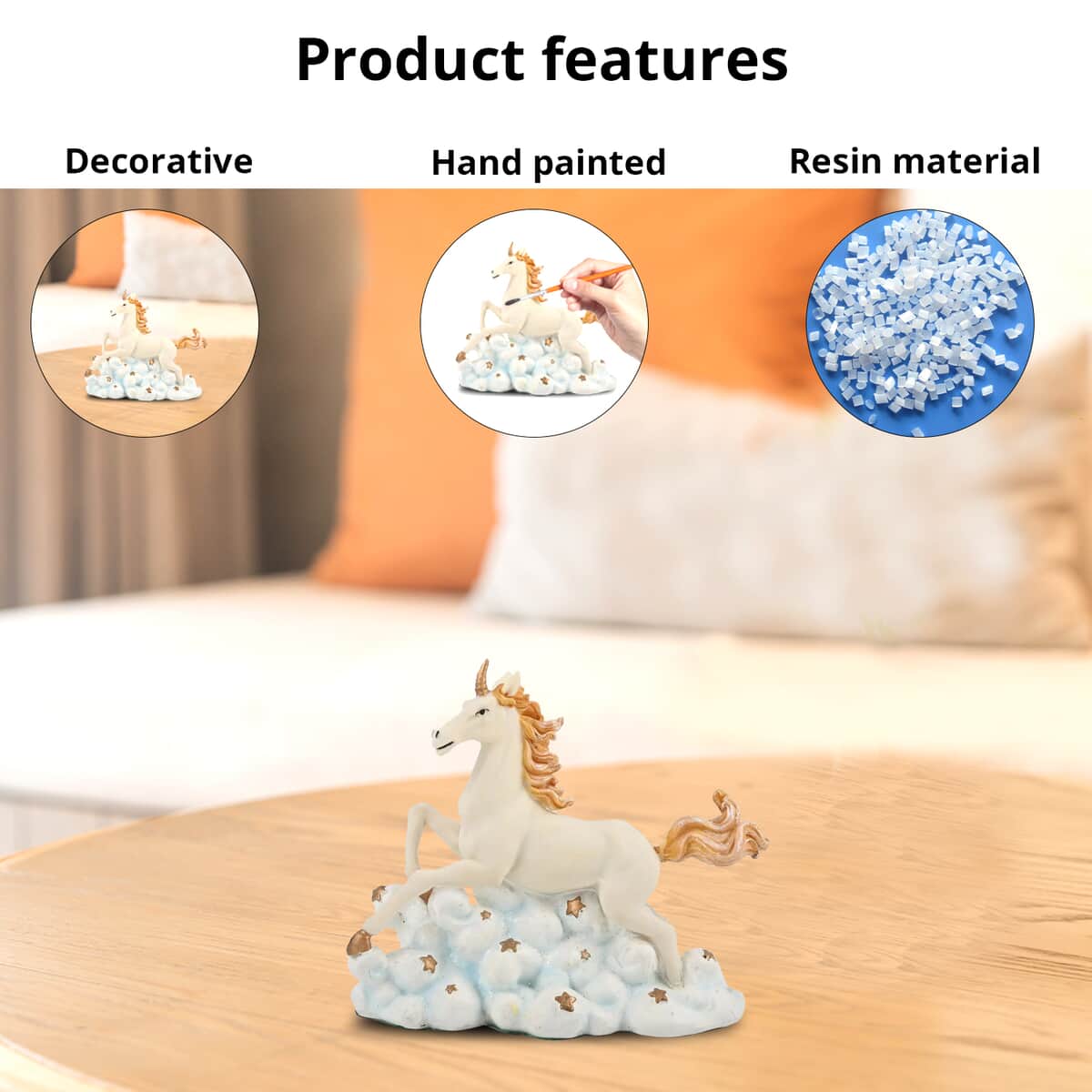 Hand Painted Resin Figurine Unicorn image number 3