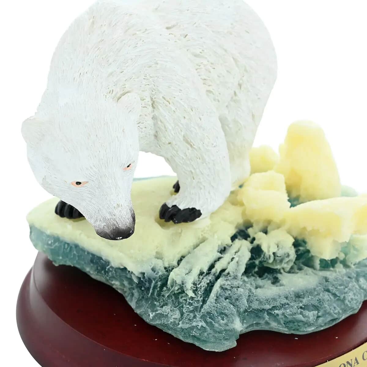 Hand Painted Resin Figurine with Stand - Polar Bear, Miniature Hand Painted Animal Figurine Decor For Tabletop Desk Decoration image number 6