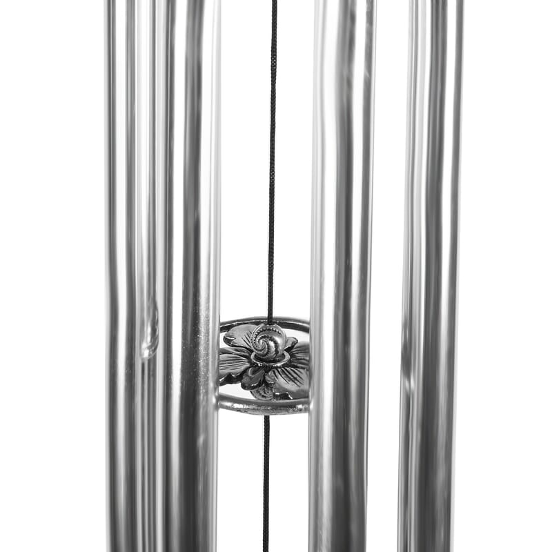 Blue Crystal Silvertone Wind Chime 31 