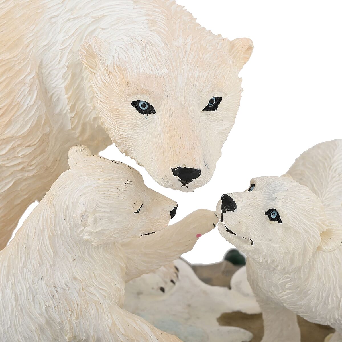 Hand Painted Resin Figurine with Stand - Polar Bear, Miniature Hand Painted Animal Figurine Decor For Tabletop Desk Decoration image number 4