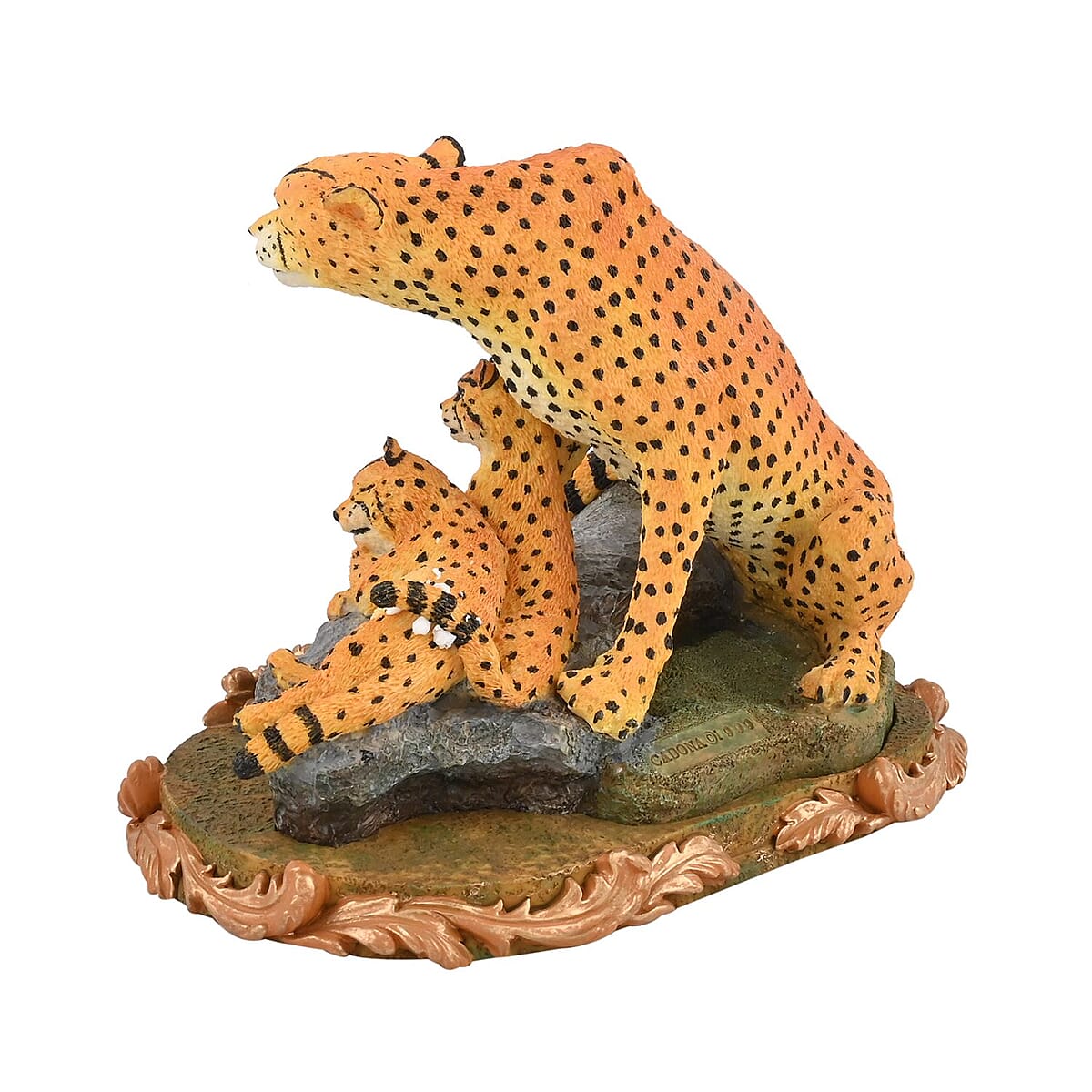 Hand Painted Resin Figurine with Stand &ndash; Cheetah, Miniature Hand Painted Animal Figurine Decor For Tabletop Desk Decoration image number 3