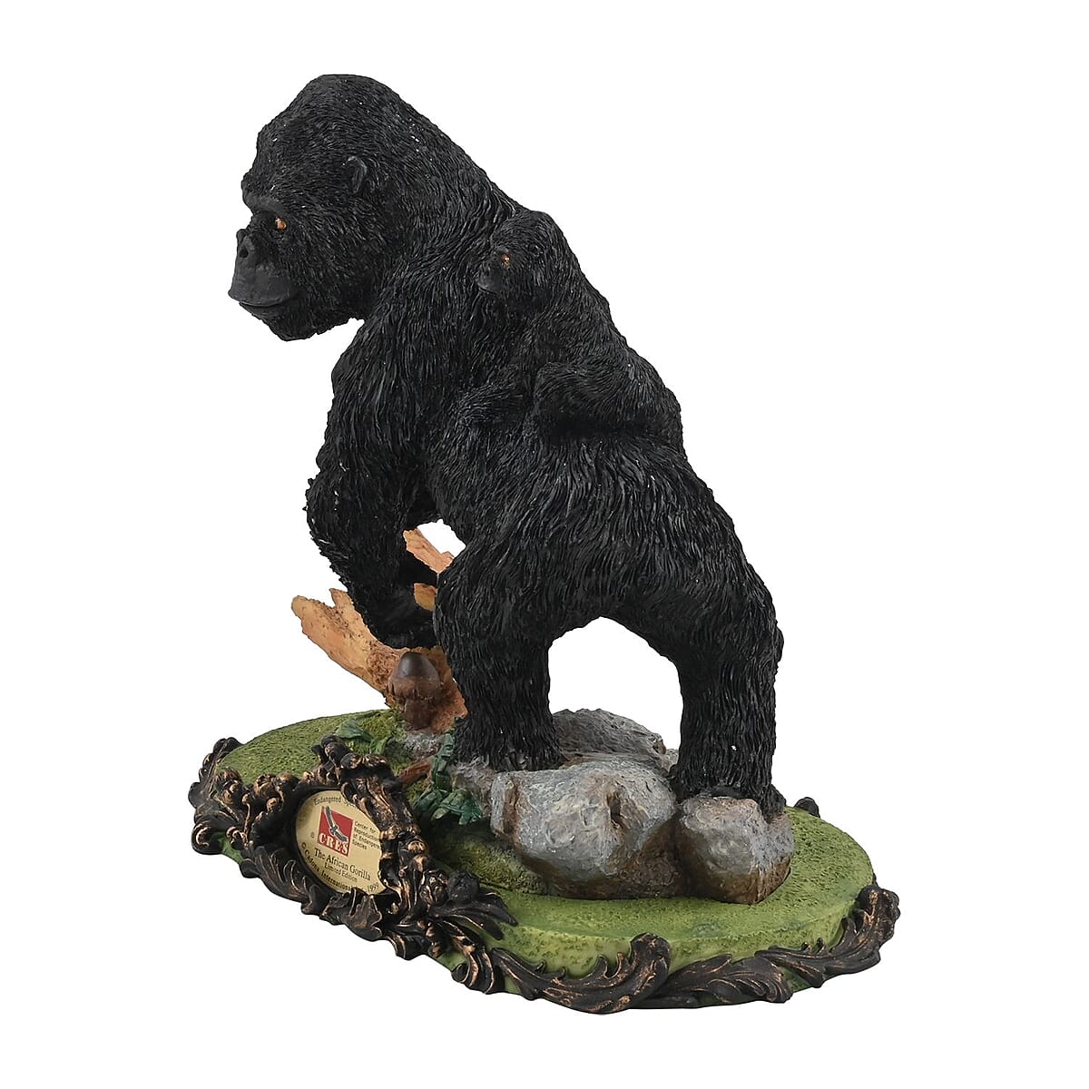 Hand Painted Resin Figurine with Stand &ndash; Gorilla, Miniature Hand Painted Animal Figurine Decor For Tabletop Desk Decoration image number 1