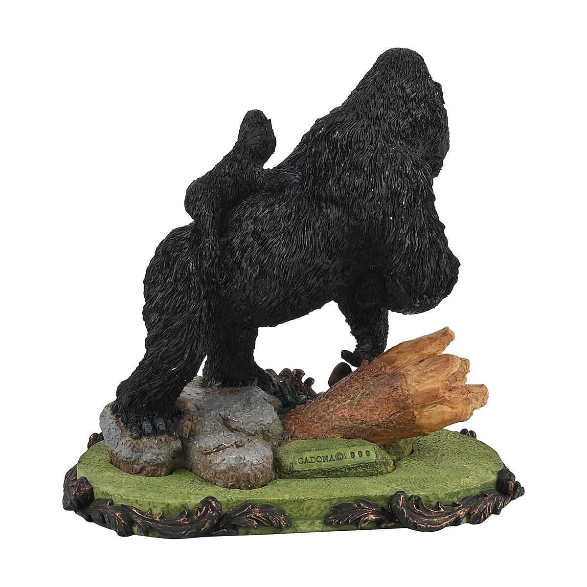 Hand Painted Resin Figurine with Stand &ndash; Gorilla, Miniature Hand Painted Animal Figurine Decor For Tabletop Desk Decoration image number 2