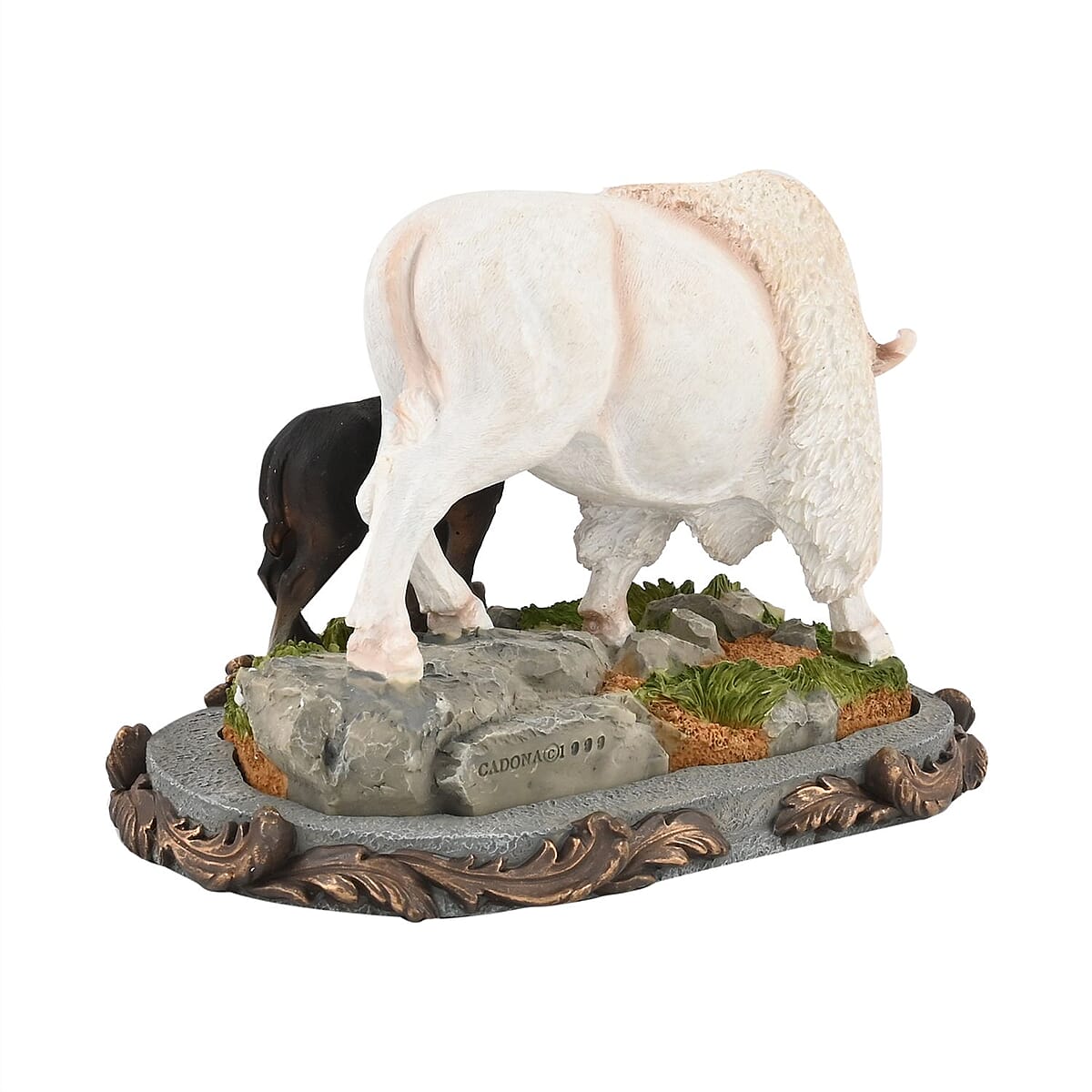 Hand Painted Resin Figurine with Stand &ndash; Bison, Miniature Hand Painted Animal Figurine Decor For Tabletop Desk Decoration image number 1