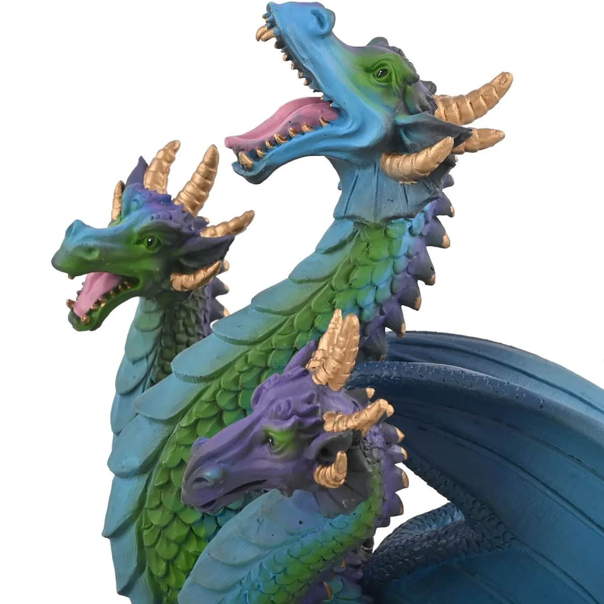 Hand Painted Resin Figurine 6in Dragon 3 Head image number 6