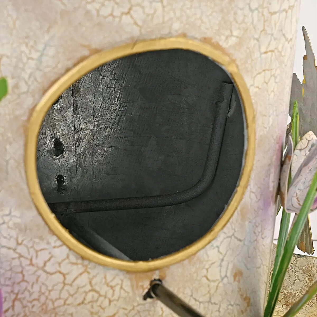 Birdhouse Round - Hummingbird with Iris image number 6