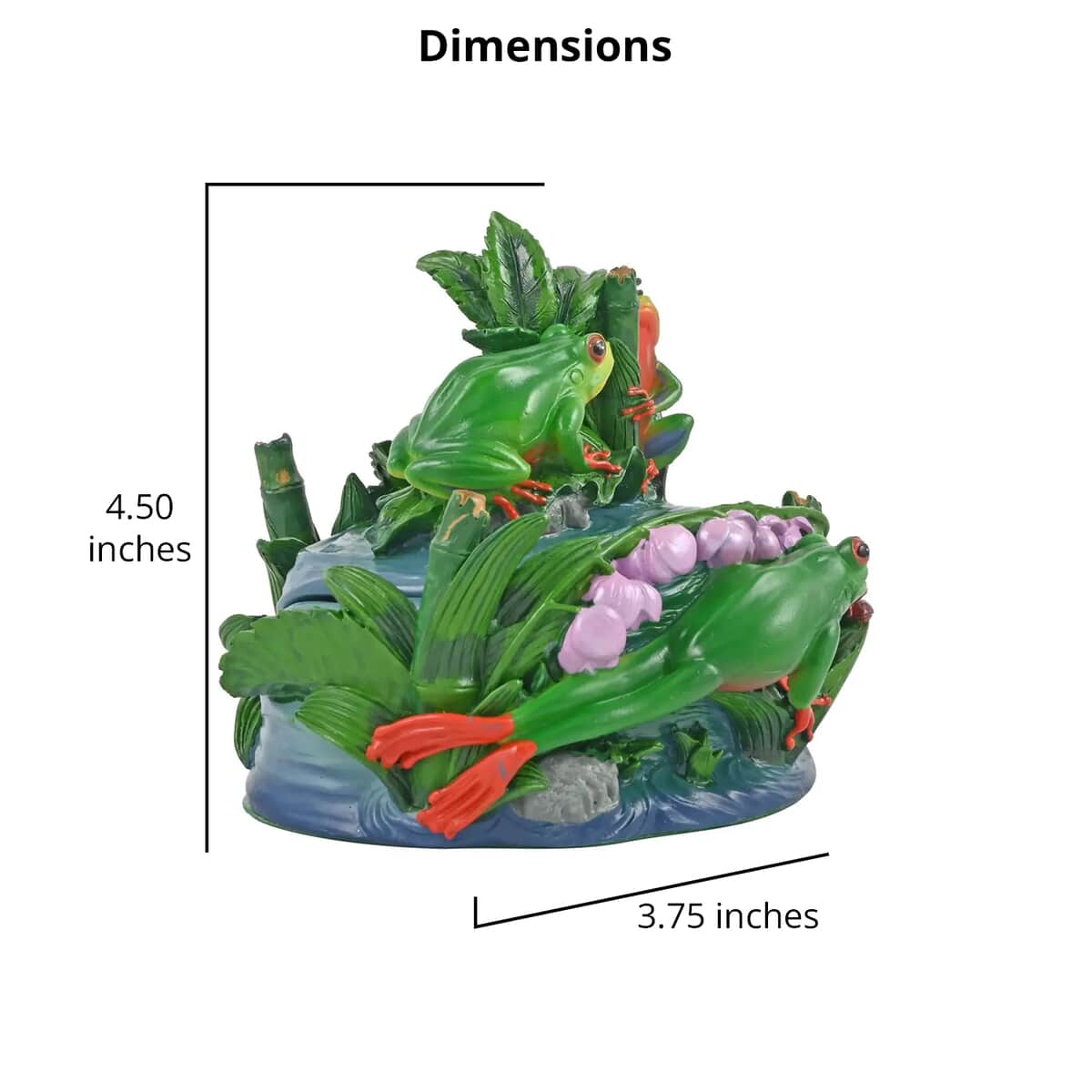 Closeout Hand Painted Resin Trinket Boxes - Tree Frog image number 4