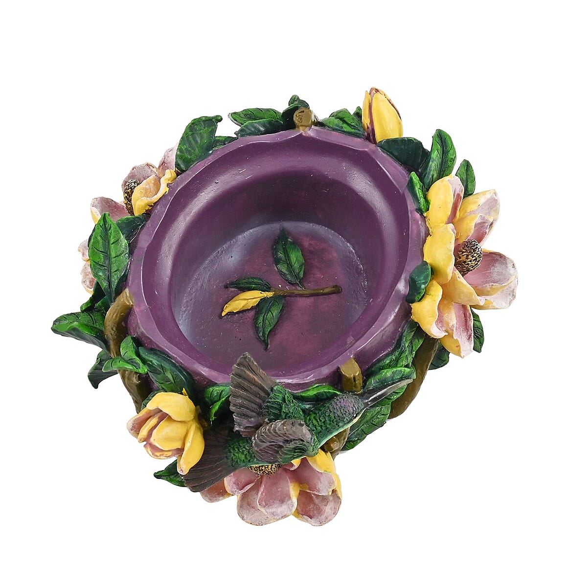 Hand Painted Resin Trinket Boxes - Hummingbird Magnolia image number 5