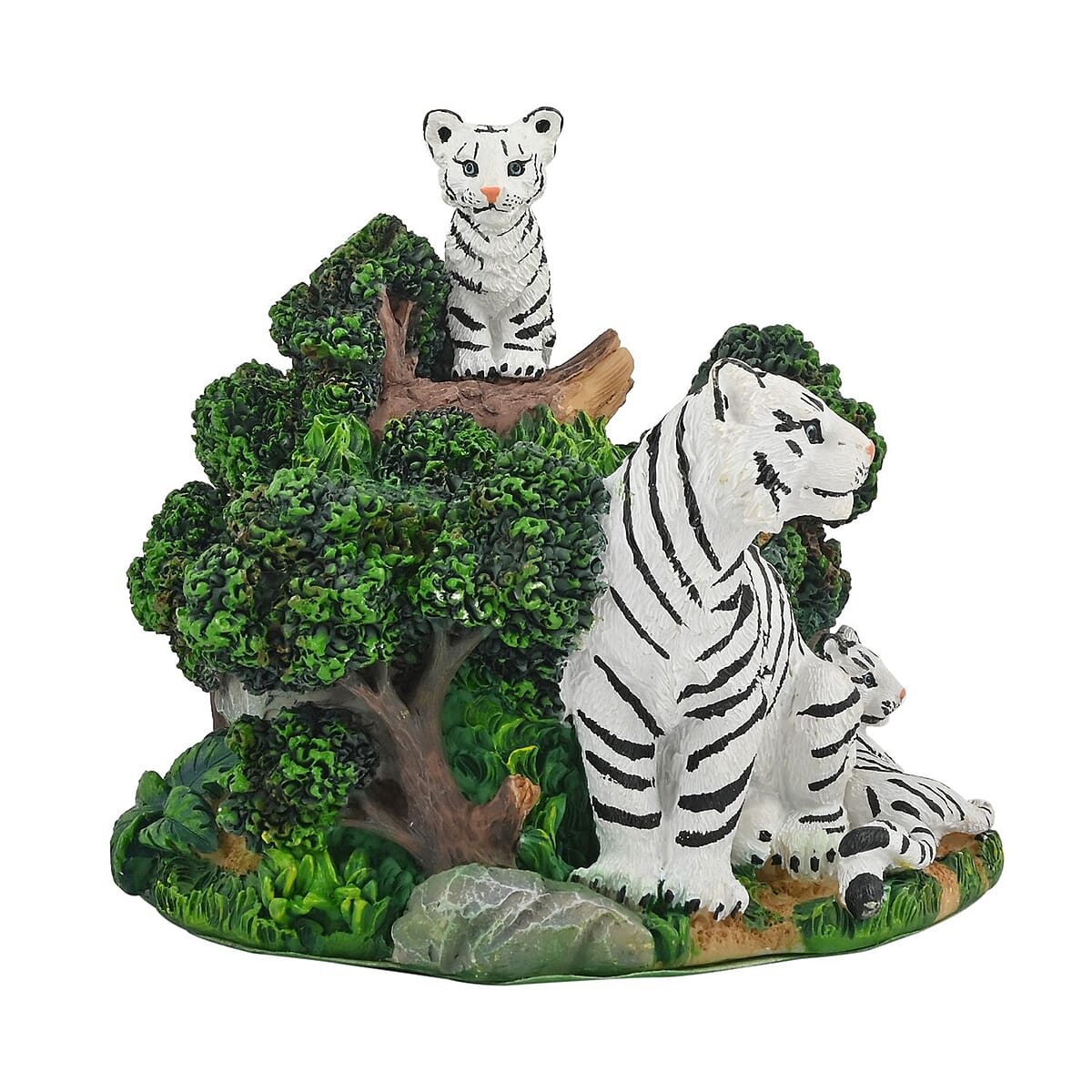 Hand Painted Resin Trinket Boxes - White Tiger image number 1