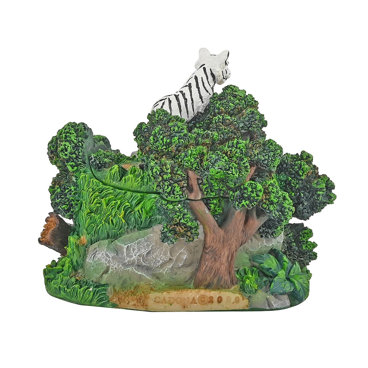 Hand Painted Resin Trinket Boxes - White Tiger image number 2