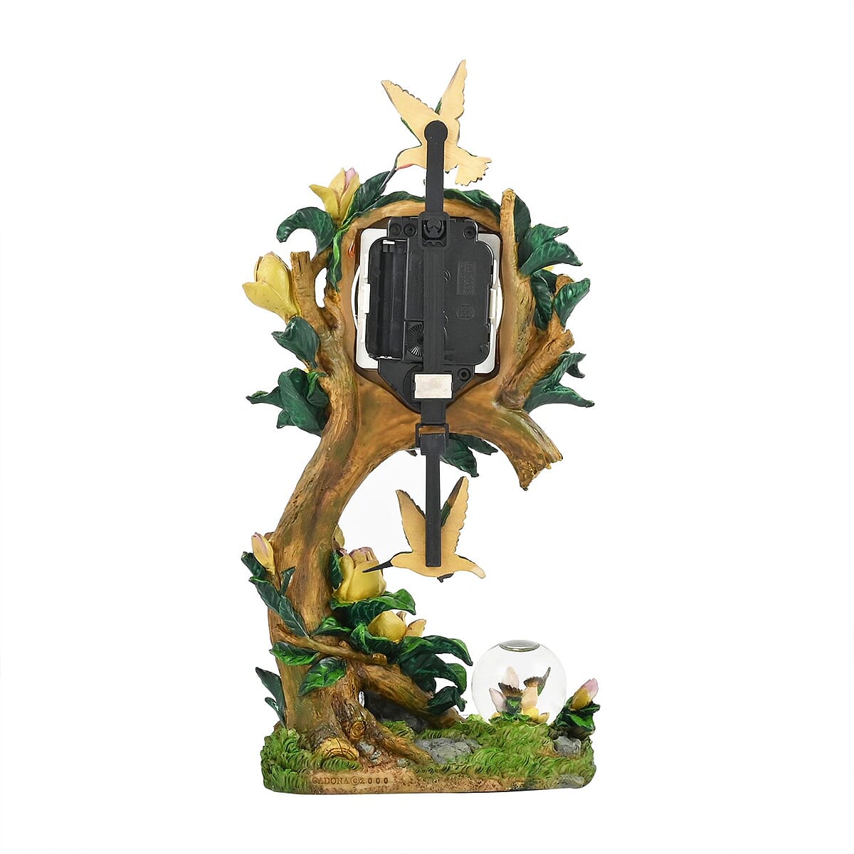 Hand Painted Resin Swing Clock - Hummingbird image number 1