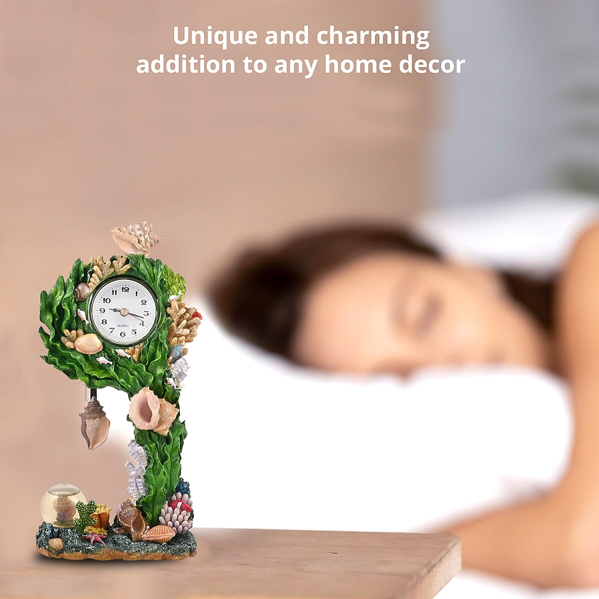 Hand Painted Resin Swing Clock - Sea Shell image number 2