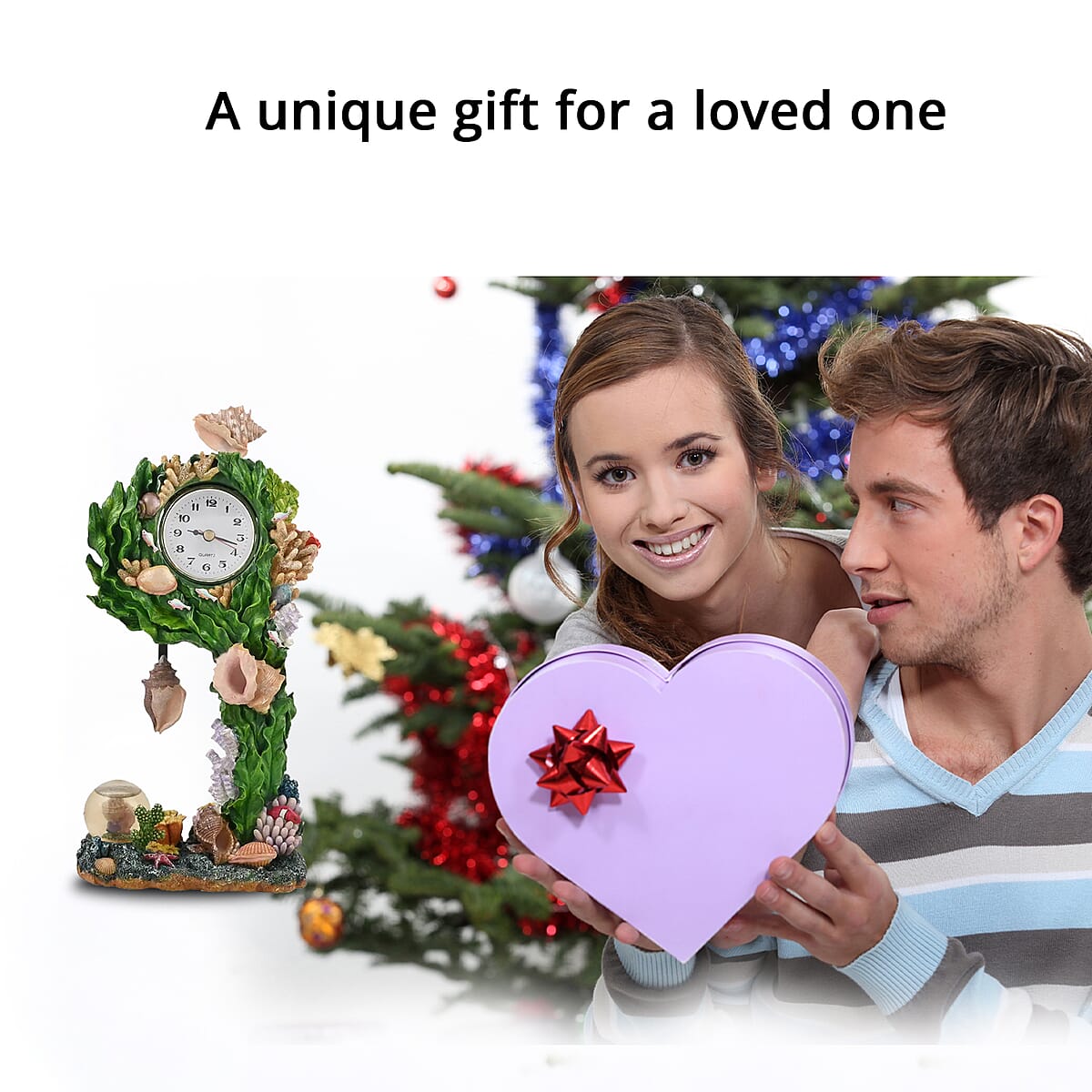 Hand Painted Resin Swing Clock - Sea Shell image number 3