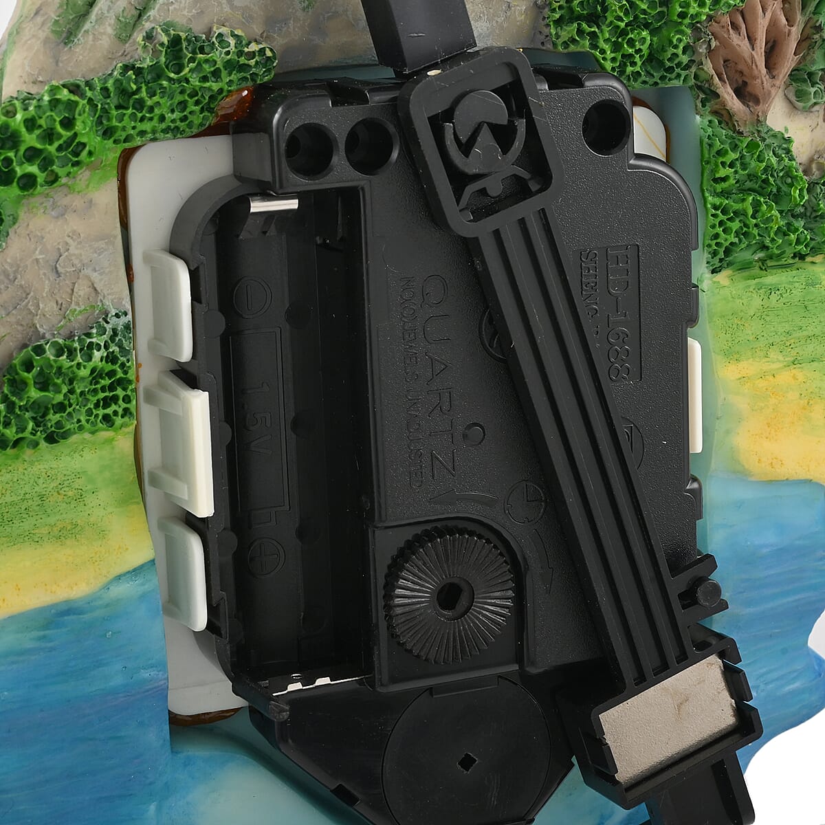 Closeout Hand Painted Resin Swing Clock - Orca image number 6