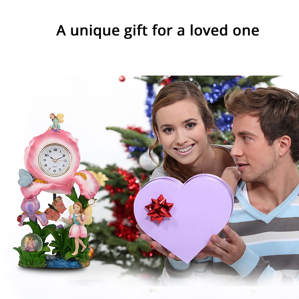 Hand Painted Resin Swing Clock - Fairy image number 3