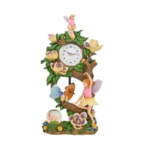 Hand Painted Resin Swing Clock - Fairy