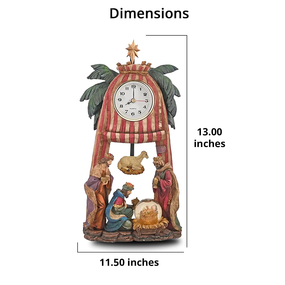 Hand Painted Resin Swing Clock - Nativity image number 4