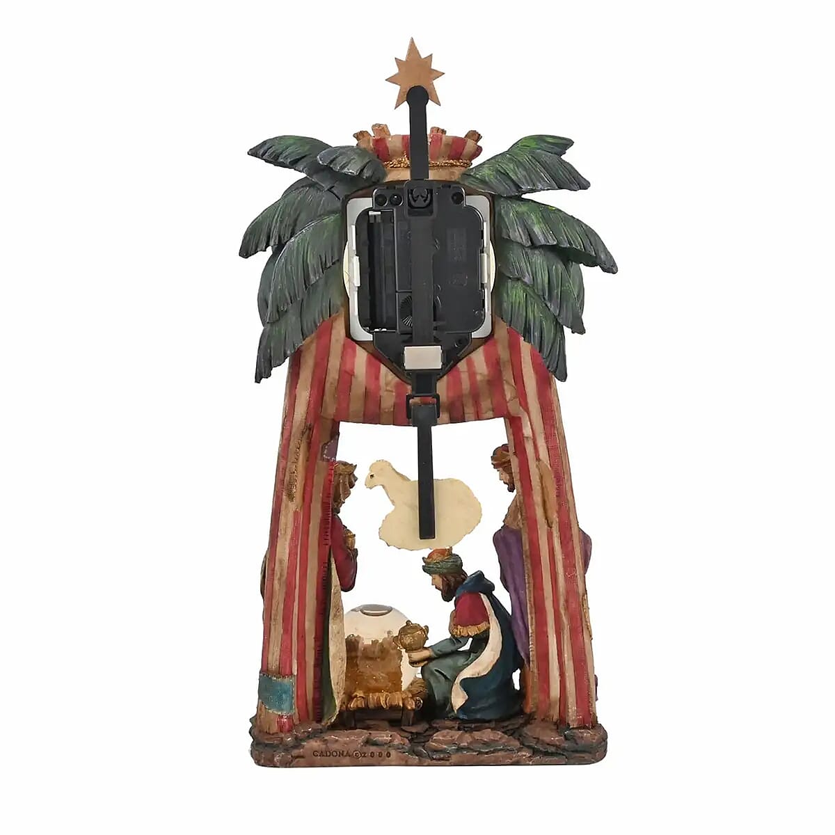 Hand Painted Resin Swing Clock - Nativity image number 5