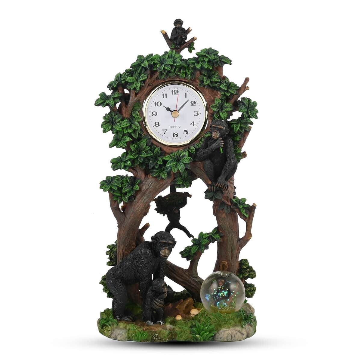 Hand Painted Resin Swing Clock - Chimpanzee image number 0