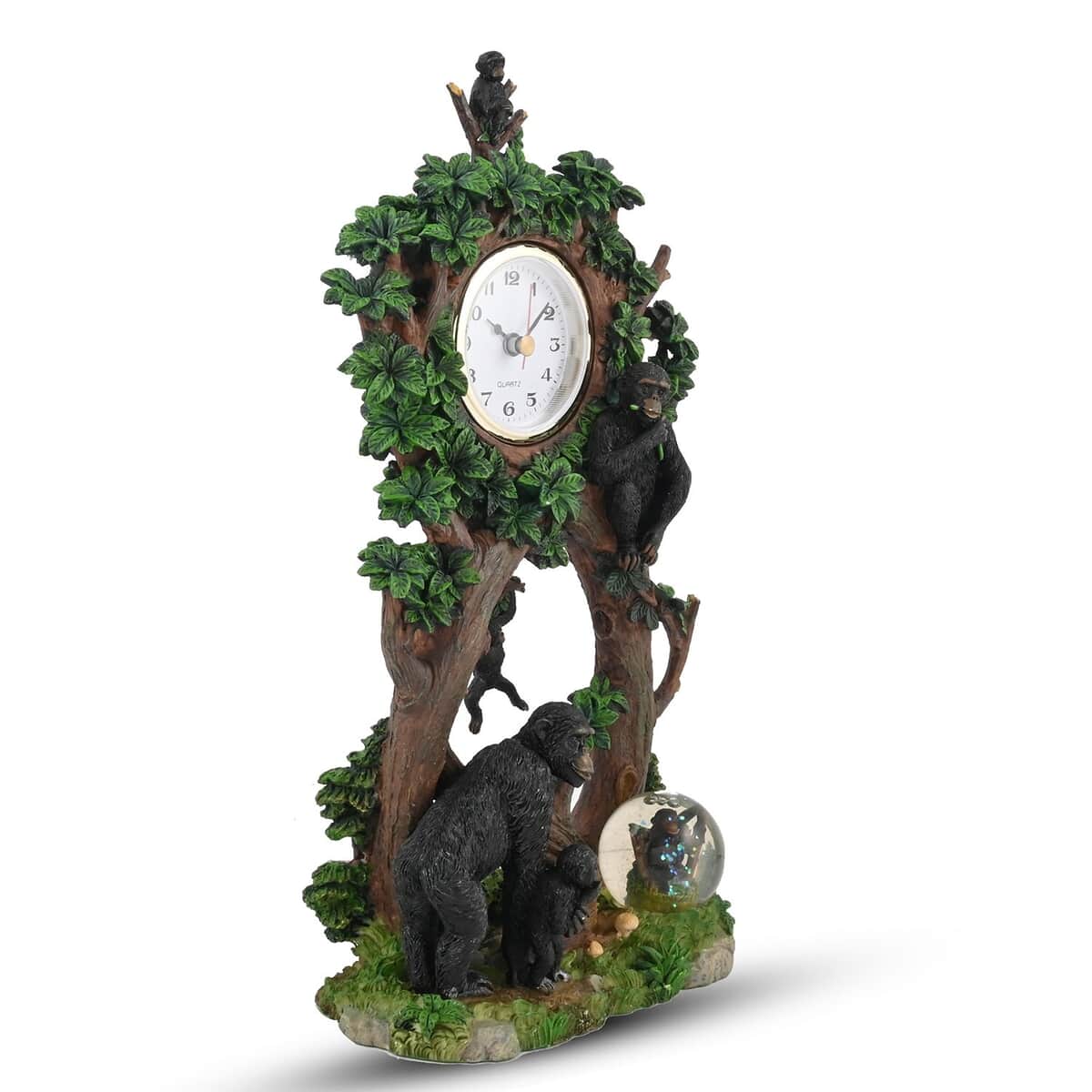 Hand Painted Resin Swing Clock - Chimpanzee image number 1