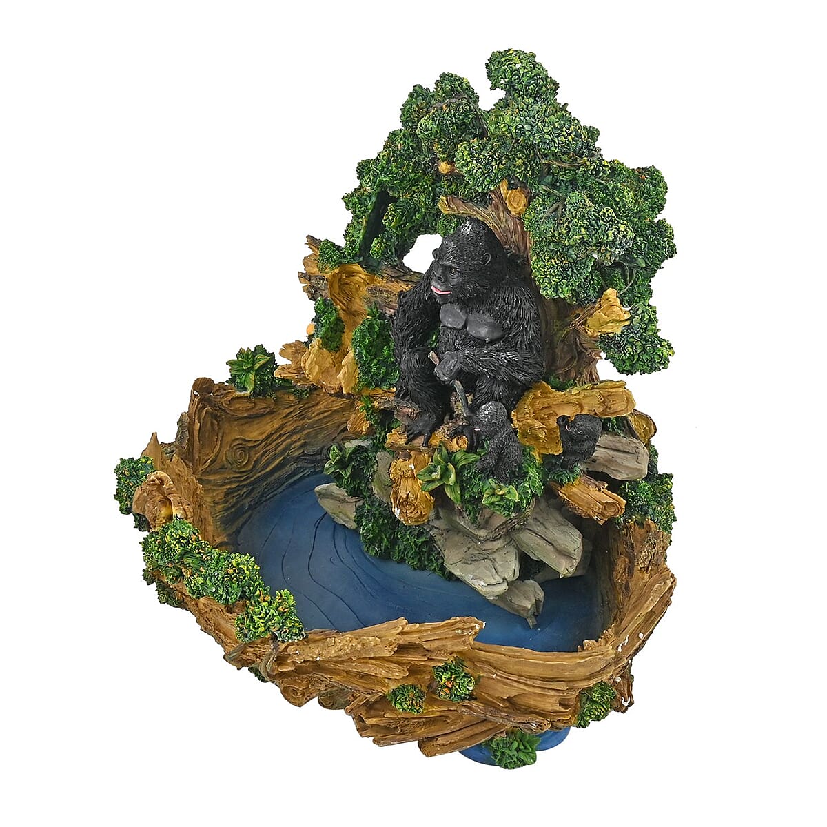 Hand Painted Resin Water Fountain - Gorilla image number 1
