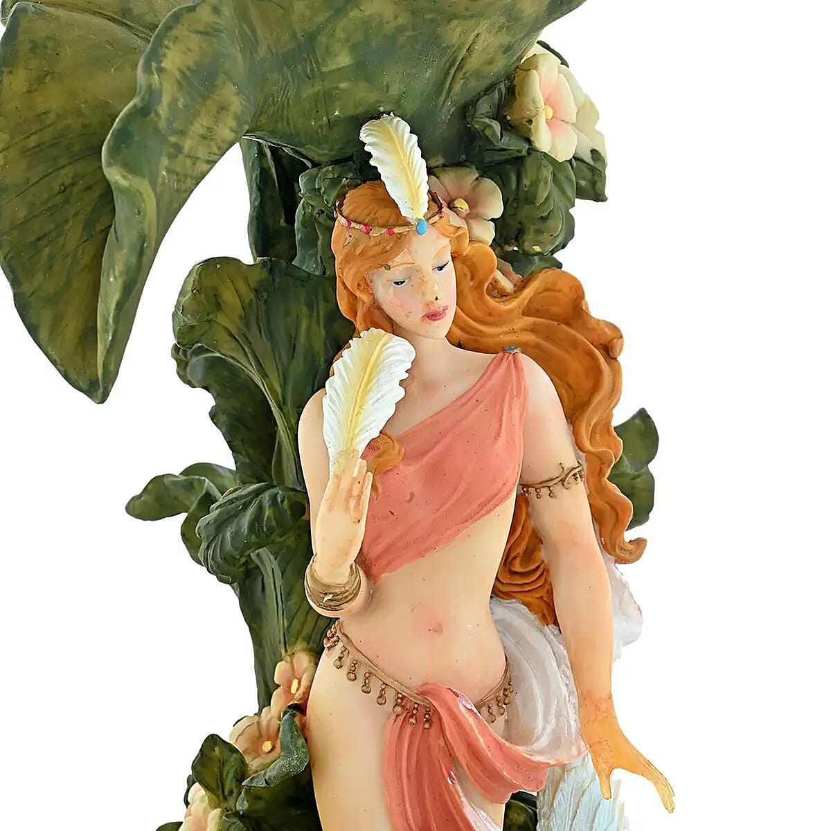 Hand Painted Resin Water Fountain - Lady and Swan image number 6