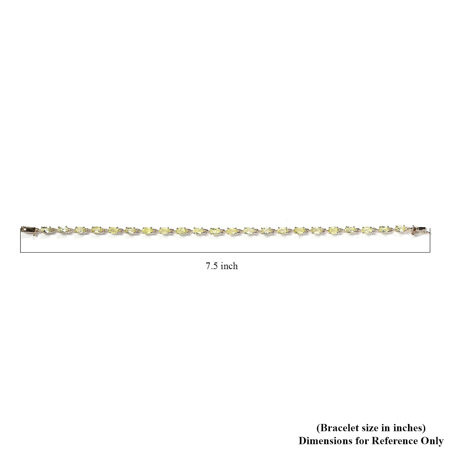 Luxoro 10K Yellow Gold Premium Natural Chrysoberyl Tennis Bracelet (7.25 In) 5.90 ctw