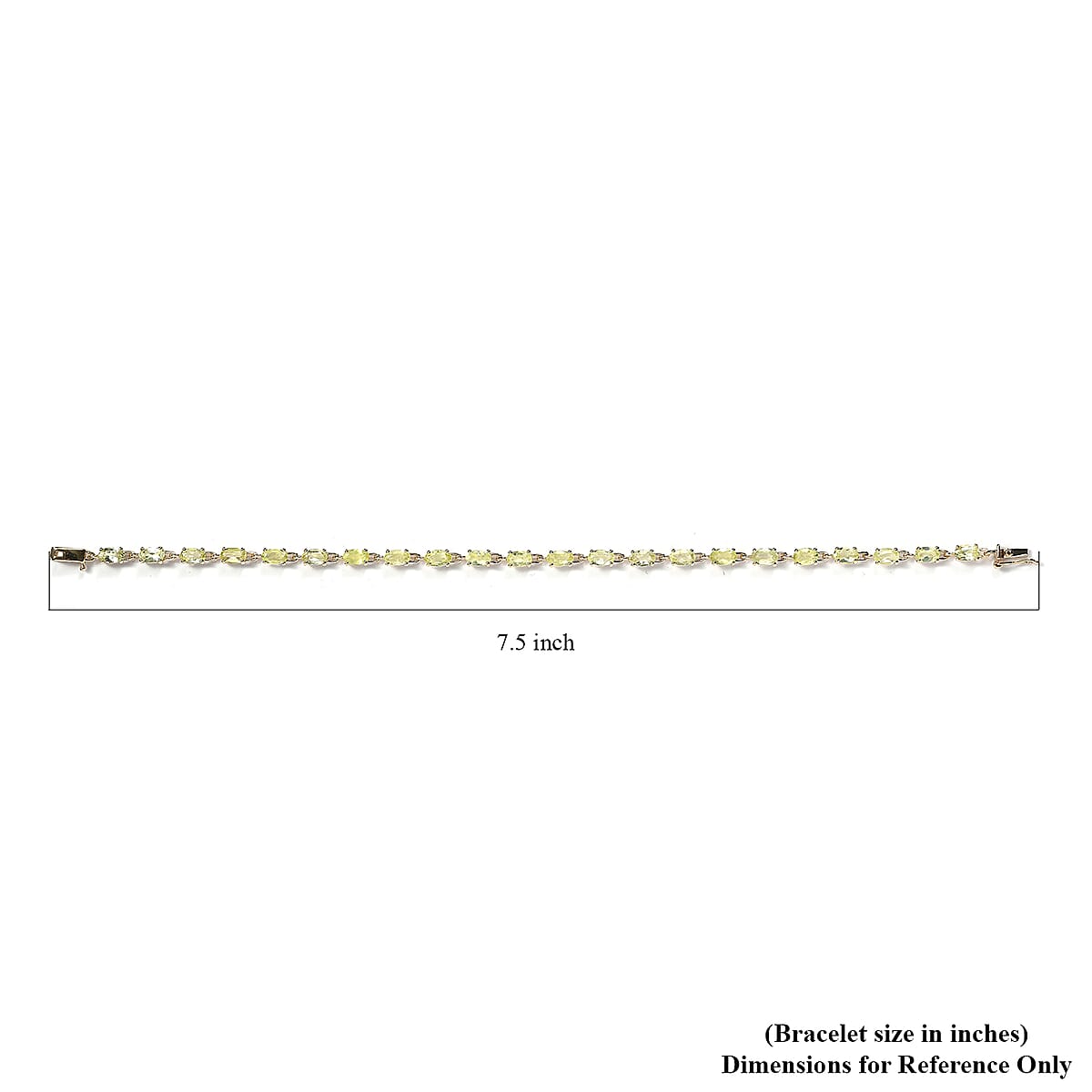 Luxoro 10K Yellow Gold Premium Natural Chrysoberyl Tennis Bracelet (7.25 In) 5.90 ctw image number 4