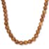 Peanut Wood Jasper 10mm Beaded Necklace 18 Inches in Rhodium Over Sterling Silver 346.40 ctw image number 0