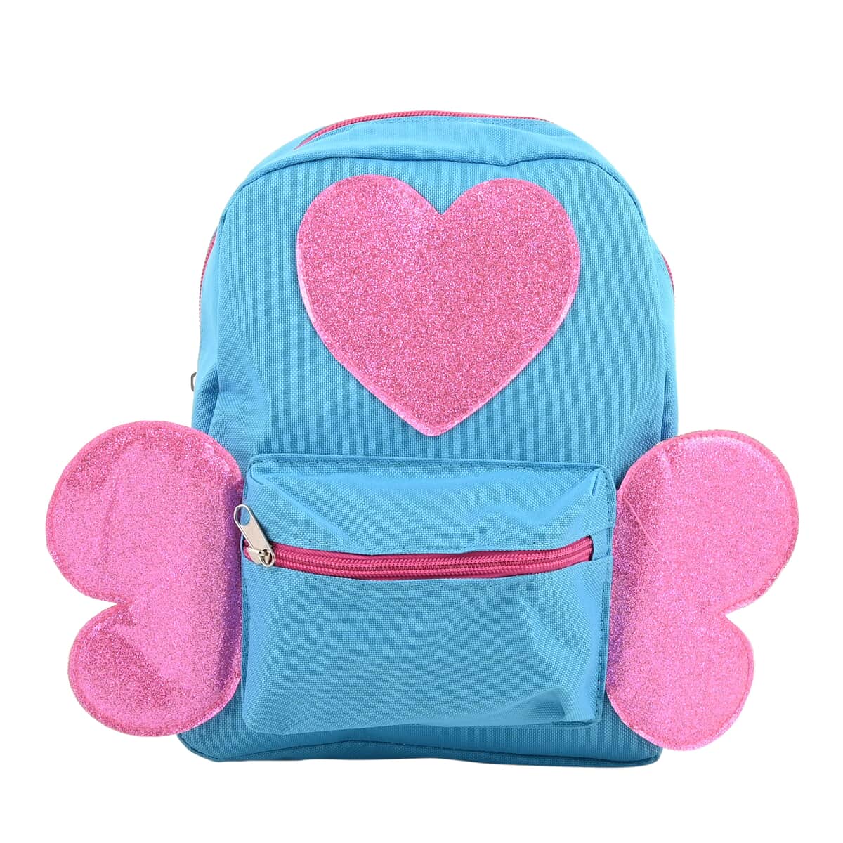 Pink, Blue Wings and Heart Mini Backpack image number 0