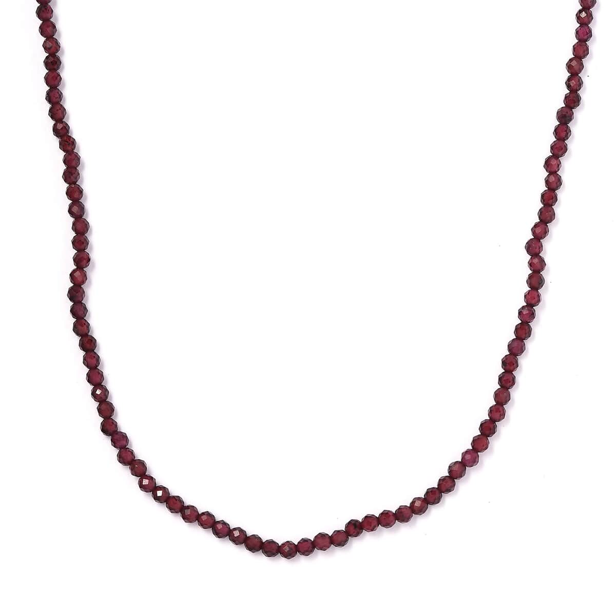 Orissa Rhodolite Garnet Beaded Necklace 18 Inches in Platinum Over Sterling Silver 34.00 ctw image number 0