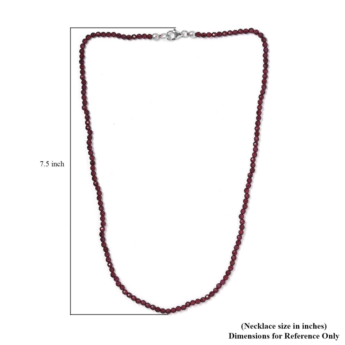 Orissa Rhodolite Garnet Beaded Necklace 18 Inches in Platinum Over Sterling Silver 34.00 ctw image number 5