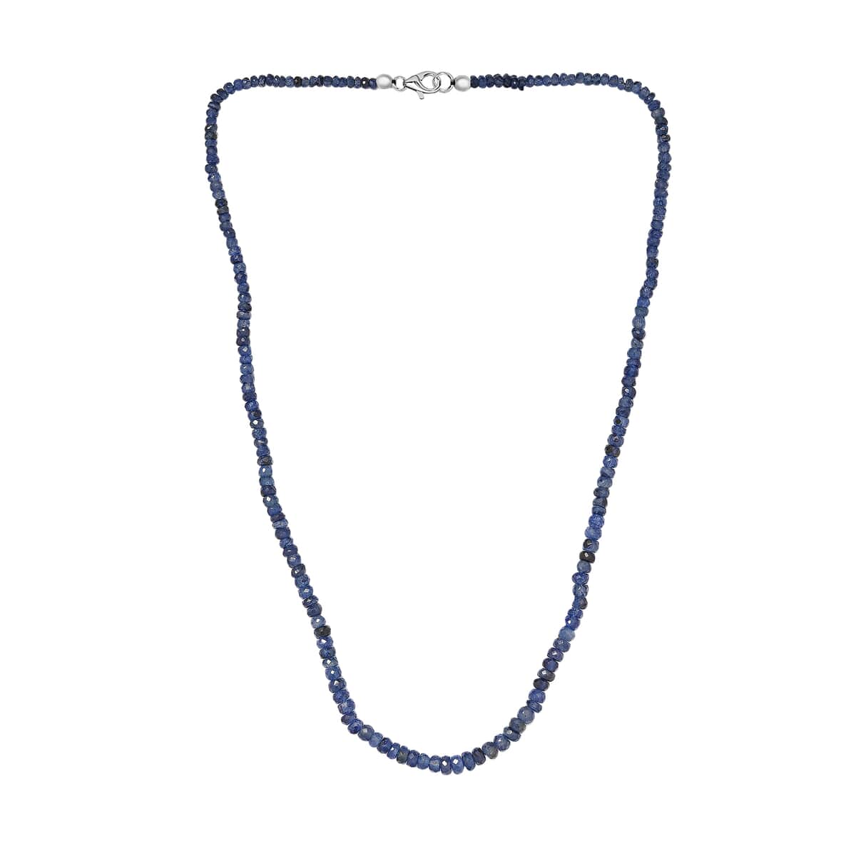 Masoala Sapphire (FF) Beaded Necklace 20 Inches in Platinum Over Sterling Silver 92.75 ctw image number 3
