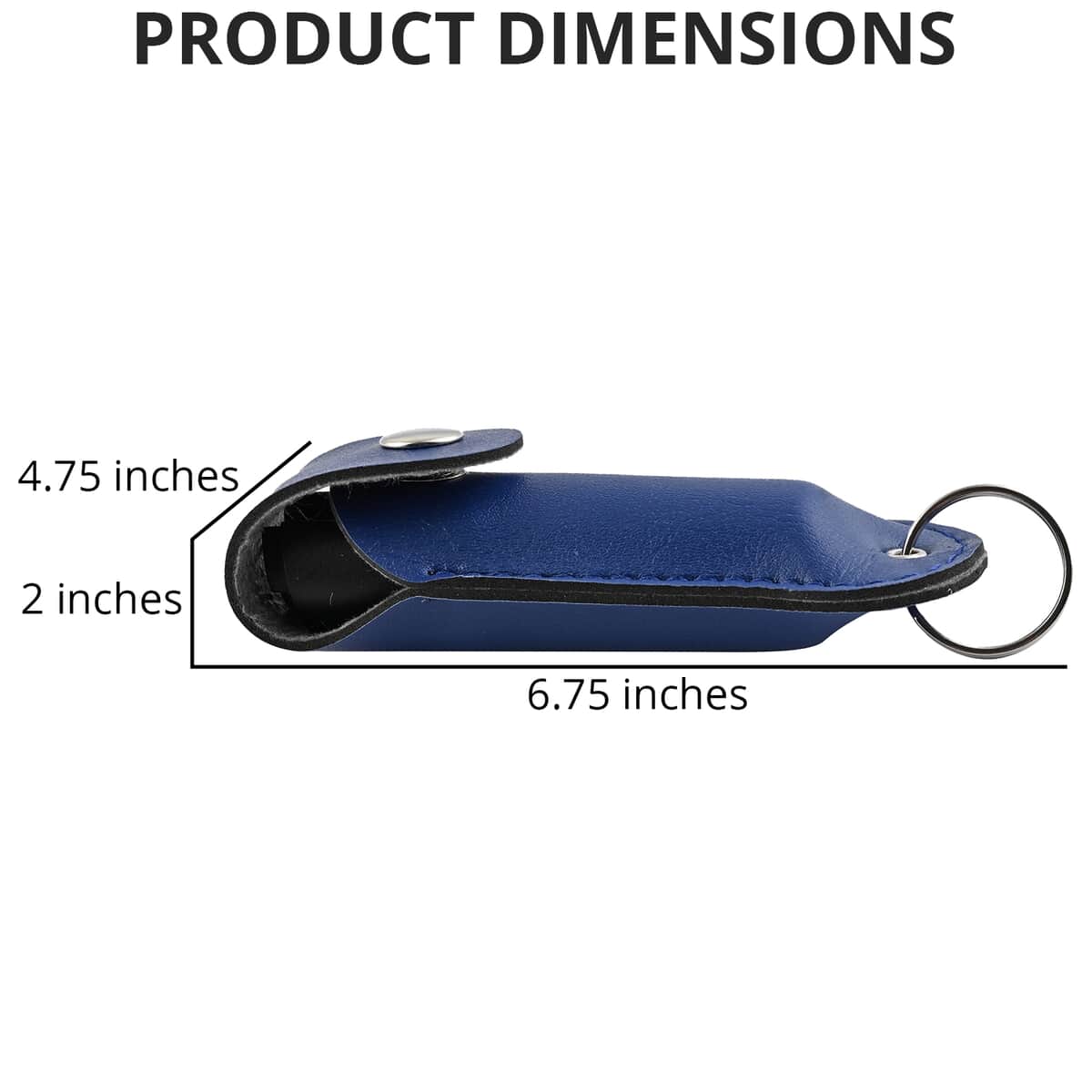 Pepper Spray with Leather Holder and Key Ring 0.50 oz -Blue image number 3