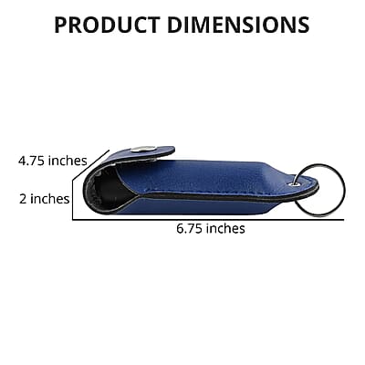 Closeout Police Magnum Pepper Spray with Faux Leather Holder and Key Ring 0.50 oz -Blue