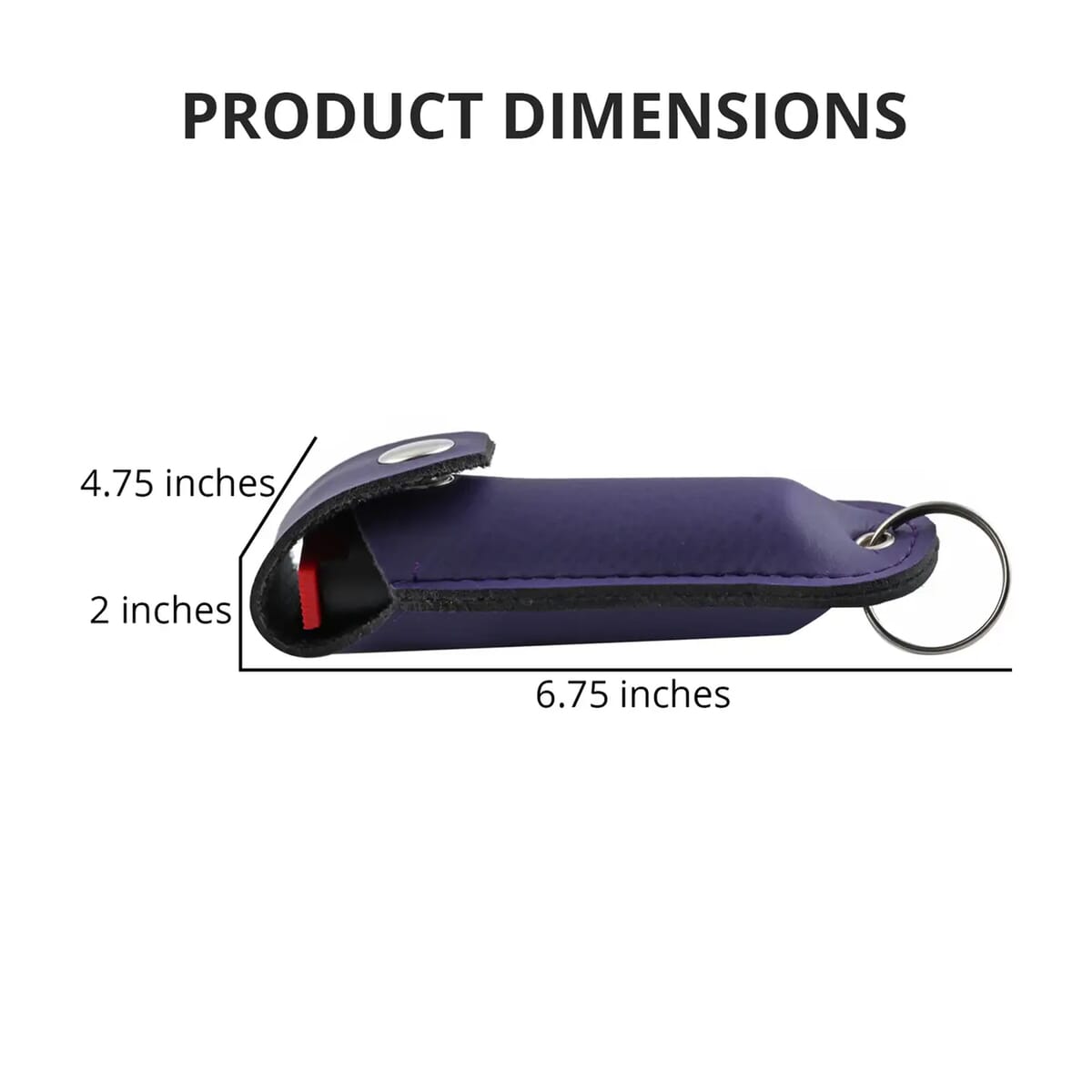 Closeout Police Magnum Pepper Spray with Faux Leather Holder and Key Ring 0.50 oz -Purple image number 6
