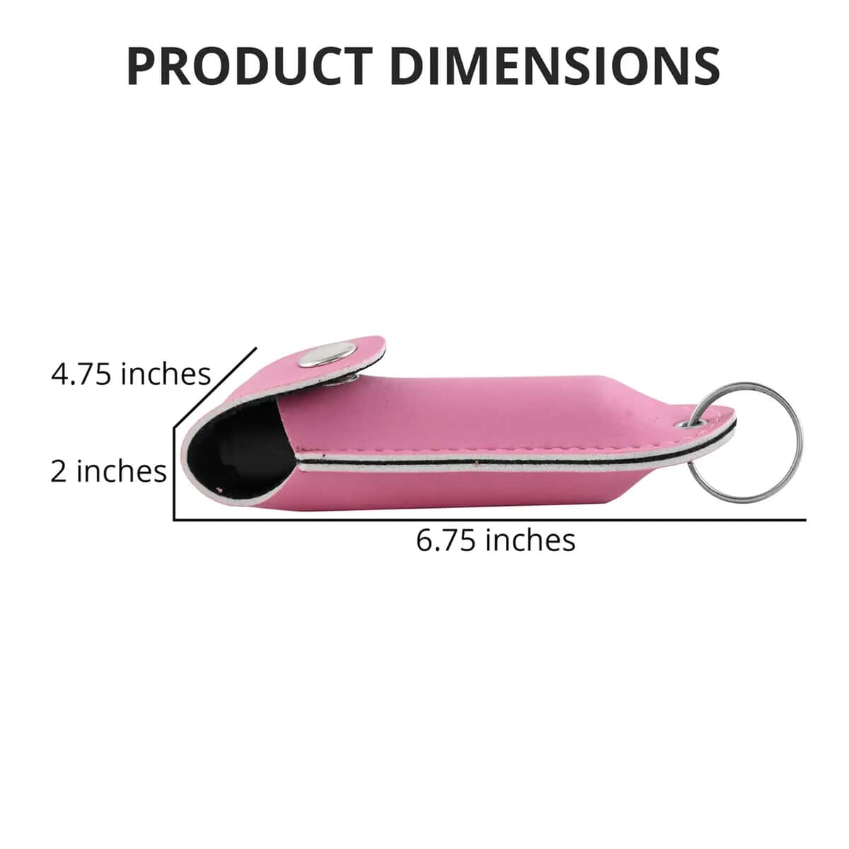 Police Magnum Pepper Spray with Faux Leather Holder and Key Ring 0.50 oz -Pink image number 6